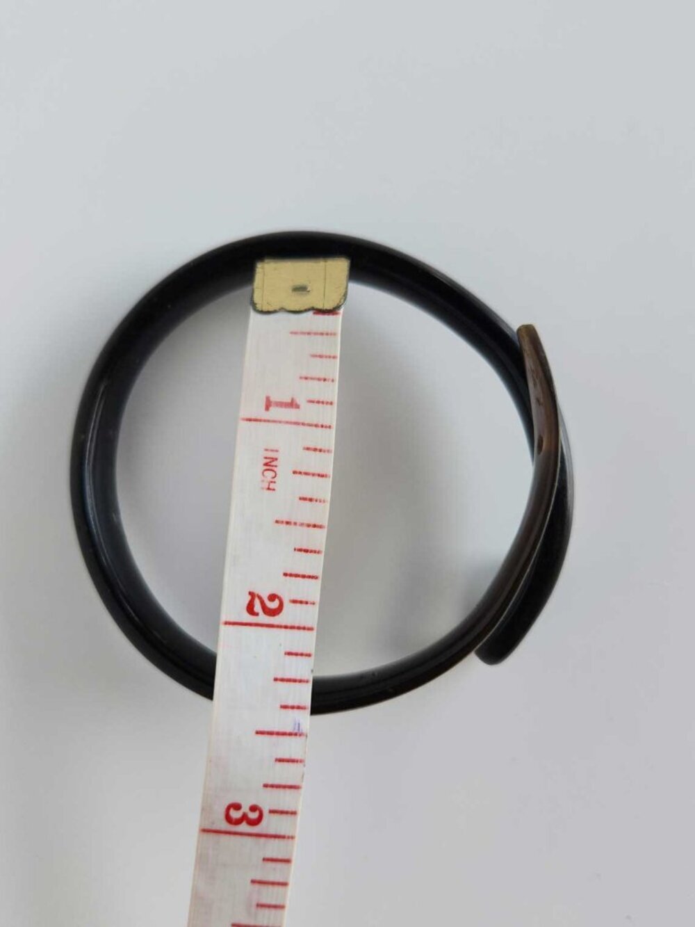 Antique Victorian French Carved Black Horn Snake Bangle Bracelet - Picture 7 of 8